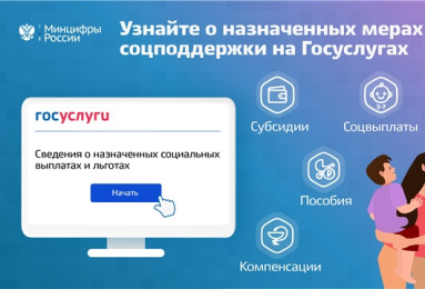 На Едином портале госуслуг можно узнать о назначенных мерах соцподдержки